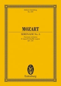 Mozart: Serenade No. 6 D major KV 239 (Study Score) published by Eulenburg
